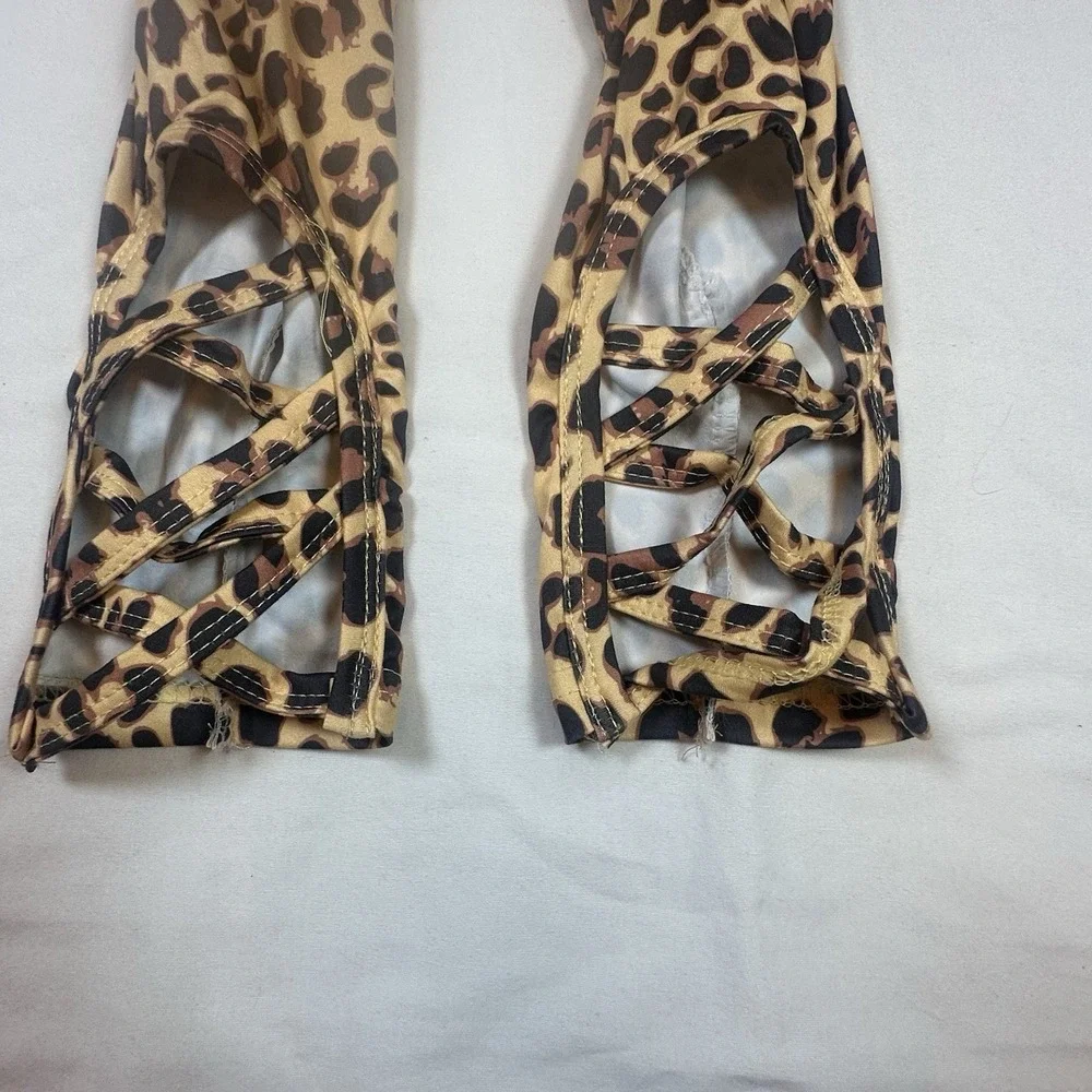 Christmas Cheetah Santa Girls Unique Unbranded Outfit Boutique‎ 4T NEW